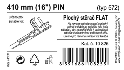 10825 Stěrač FLAT BULK (PIN) 16