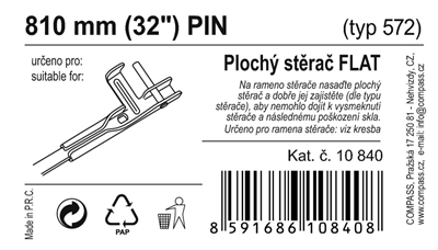 10840 Stěrač FLAT BULK (PIN) 32
