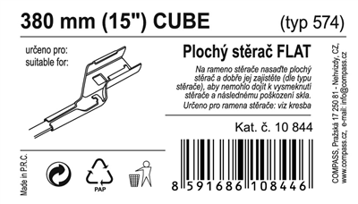 10844 Stěrač FLAT BULK (CUBE) 15