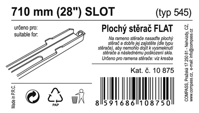 10875 Stěrač FLAT BULK (SLOT) 28