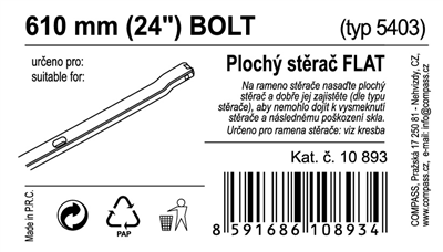 10893 Stěrač FLAT BULK (BOLT) 24