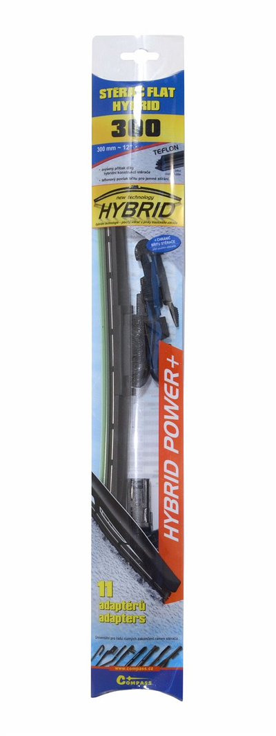 11005 Stěrač HYBRID 300mm + 11 adaptérů TEFLON