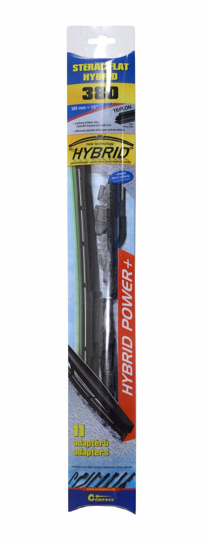 11008 Stěrač HYBRID 380mm + 11 adaptérů TEFLON