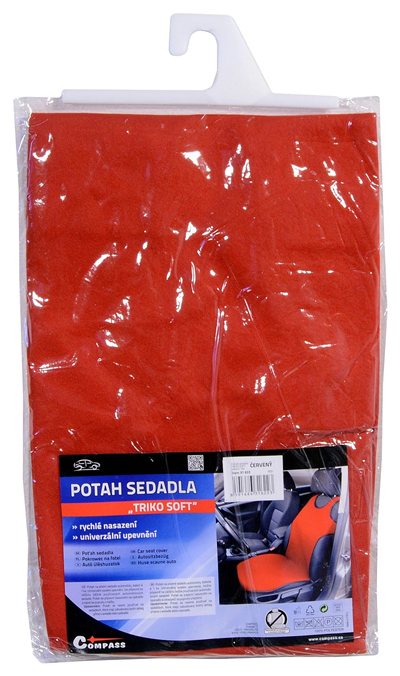 31622 Potah sedadla TRIKO SOFT přední 1ks červený