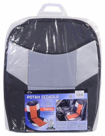 31645 Potah sedadla TETRIS černo-šedý