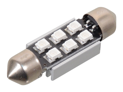33816 Žárovka 6 SMD LED 12V suf. SV8.5 38mm s rezistorem CAN-BUS modrá