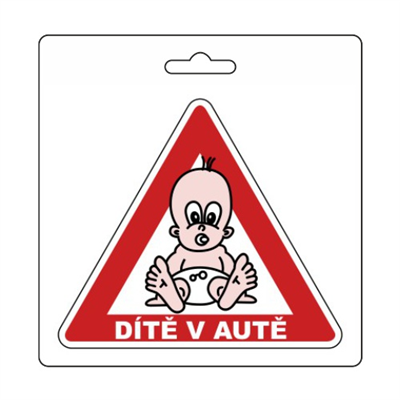 34490 Samolepka DÍTĚ V AUTĚ (105 x 120 mm)