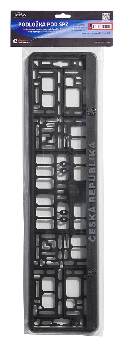 91536 Podložka pod SPZ CHROM ČR 3D