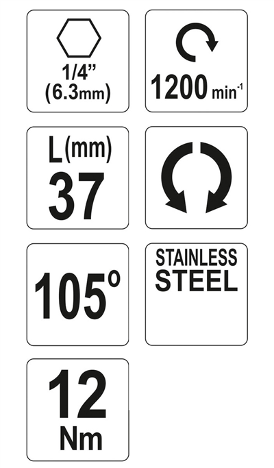 Úhlový nástavec 37mm, 1/4