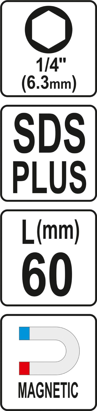 Adaptér SDS+ HEX 1/4