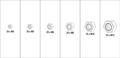 Matice pojistné sada 146 ks