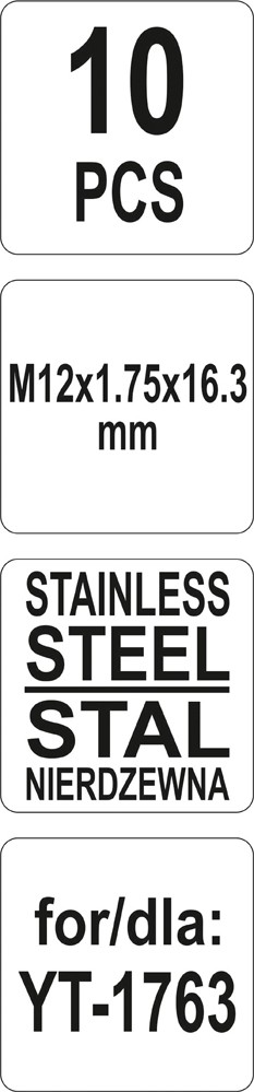 Spirálová vložka na opravu závitů M12 10 ks