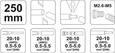 Kleště odizolovací a konektorové 250mm
