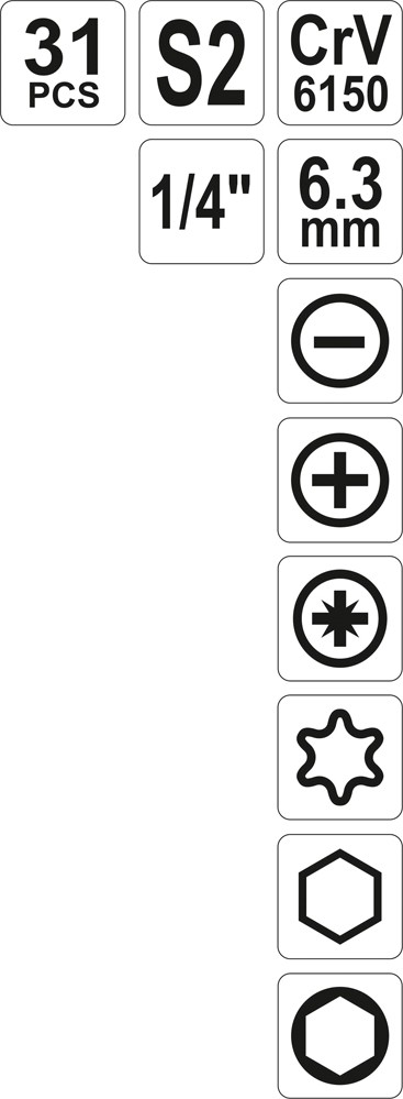 Šroubovák ohebný s příslušenstvím 31 ks