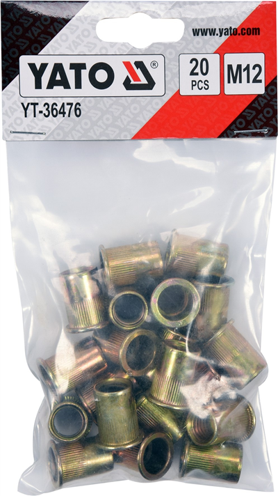 Nýtovací matice ocelová M12, 20ks