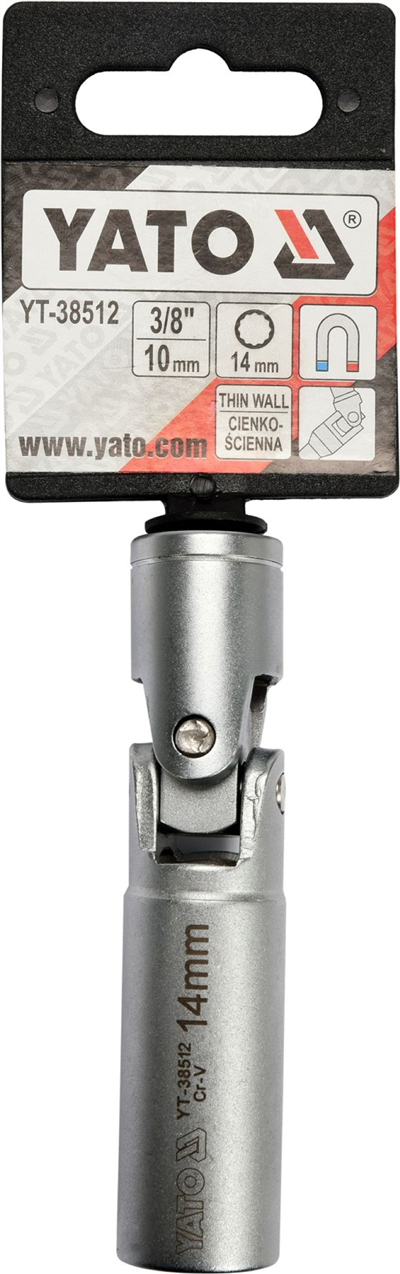 Nástavec na svíčky s kloubem 3/8