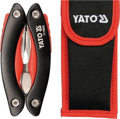 Multifunkční nůž 9 funkcí černo-červený