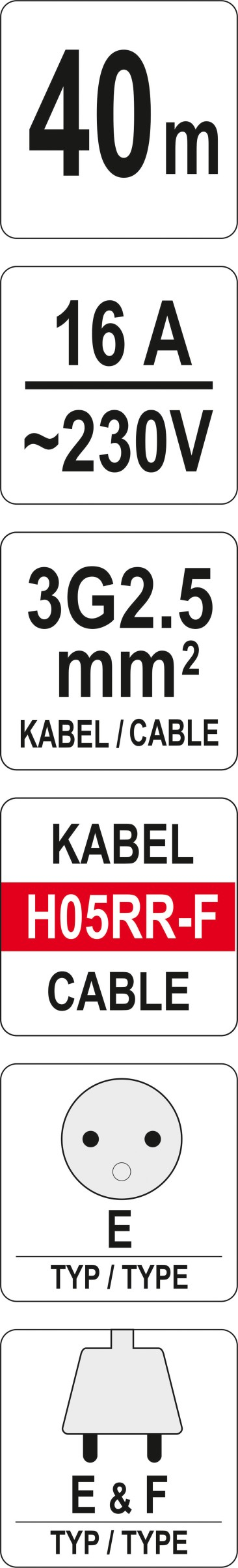 Prodlužovák bubnový 40 m plast