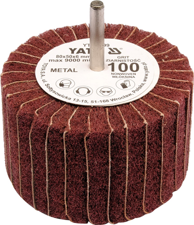 Kotouč lamelový radiální 80x50 P-60 s hřídelí 6 mm