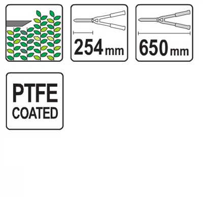 Nůžky na živý plot 650mm (nože 254mm)