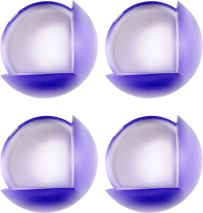 Chráníč na rohy nábytku, samolepící, modrý průsvit, 4ks