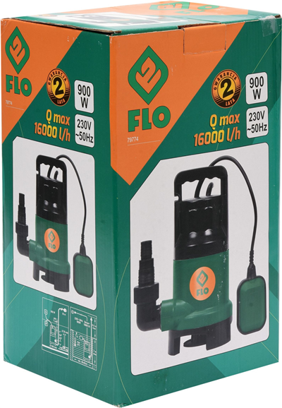 Čerpadlo ponorné 900 W 16000 l/h 10m FLO