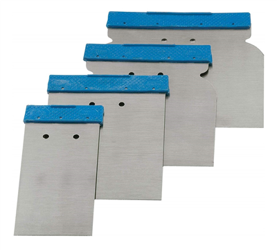 Špachtle japonské lakýrnické, šířka 5 - 12 cm, kovové, 4 ks