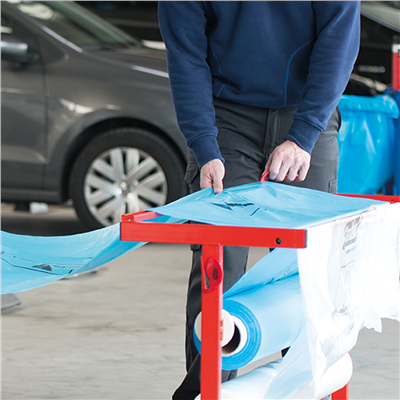 Řezací nůž na lakýrnické krycí fólie a papír, s magnetem