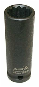 ASTA 545611P Hlavice nástrčná úderová 1/2 11 mm, 12hranná, prodloužená 78 mm