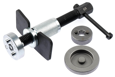 Přípravek na zatlačení brzdových pístků, s integrovanou ruční brzdou a bez ní