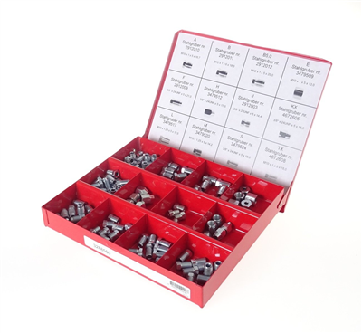 Brzdová šroubení - holendry na brzdové vedení, různé rozměry, 110 ks