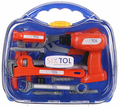 Sada dětského nářadí - vrtačka, kladivo, klíče, kleště, 12 dílů