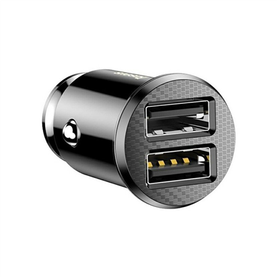 NABÍJEČKA TELEFONU GRAIN, 2 x USB, 5 V, 3,1 A, ČERNÁ