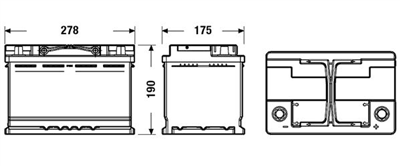 EL700 Autobaterie Exide EFB - 70Ah