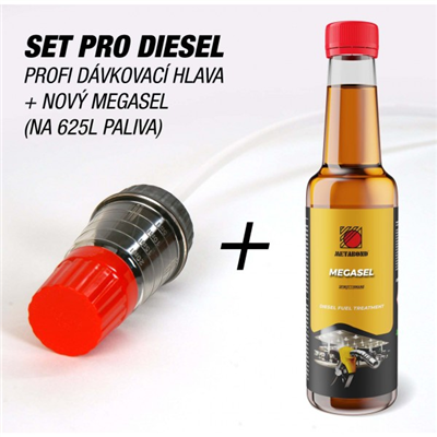 MEGASEL ADITIVUM DO NAFTY - pro 625L paliva + dávkovací hlava