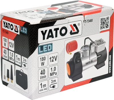 Kompresor 12V s LED svítilnou 180W