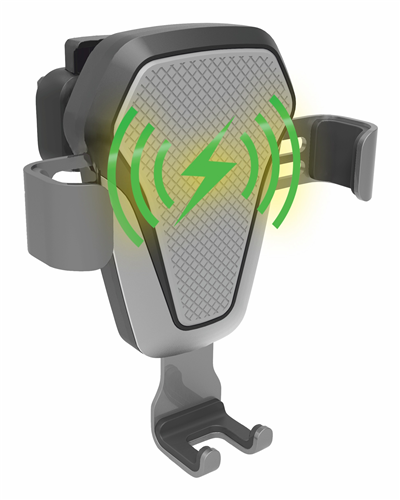 Držák telefonu LUKE-V bezdrátové nabíjení 10W silver