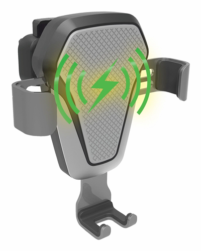 Držák telefonu LUKE-V bezdrátové nabíjení 10W silver