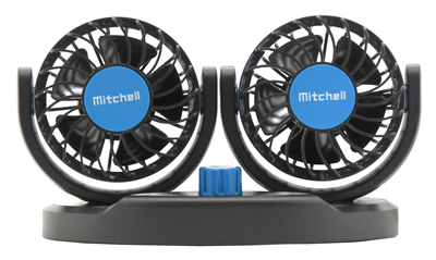 Ventilátor MITCHELL DUO 2x85mm USB 5V na palubní desku