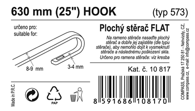 Stěrač FLAT BULK (HOOK) 25