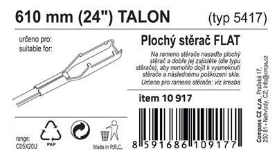 Stěrač FLAT BULK (TALON) 24