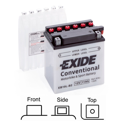 EB10L-B2 Motobaterie Exide BIKE CONVENTIONAL - 11Ah