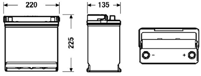 EB450 Autobaterie Exide Excell - 45Ah