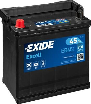 EB451 Autobaterie Exide Excell - 45Ah