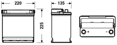 EB451 Autobaterie Exide Excell - 45Ah