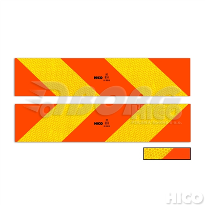 Výstražná tabule na auto (tahač) 565x132mm šrafovaná E20 (hliníková),TWY073