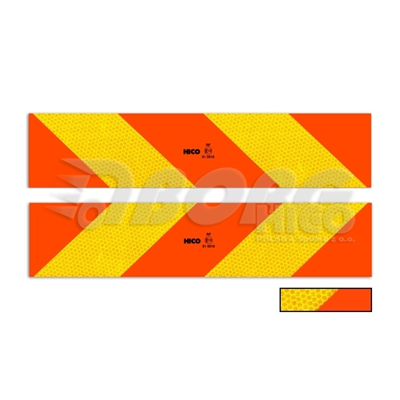 Tabule na auto šrafovaná RR tahač samolepící 2ks 566x132mm TWY149 ECE 70.01 E20