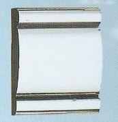 Samolepící lišta chromovaná, 2x černý proužek, 5m, 25x5mm; 32202B/5