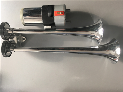 Fanfára 2 trubky chrom 24V s kompresorem, L-42+36cm