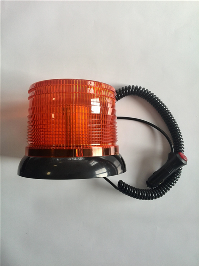 Maják oranžový 12/24V magnet. diodový 2 funkce, 60 SMD, WL-244/2